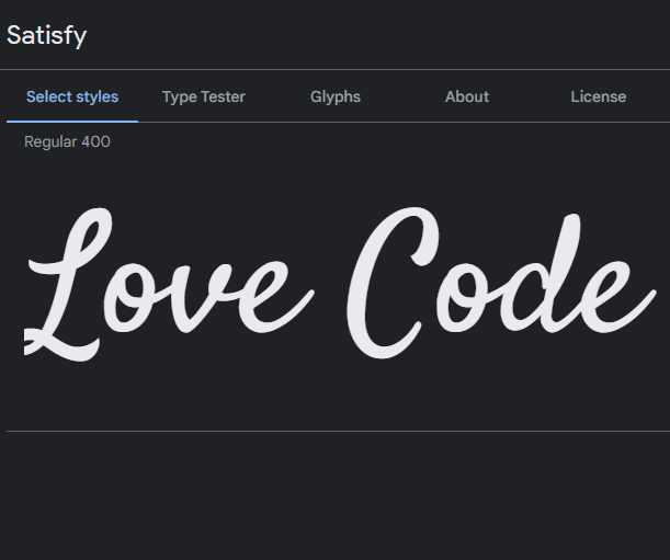 Satify Font Family - Google Fonts