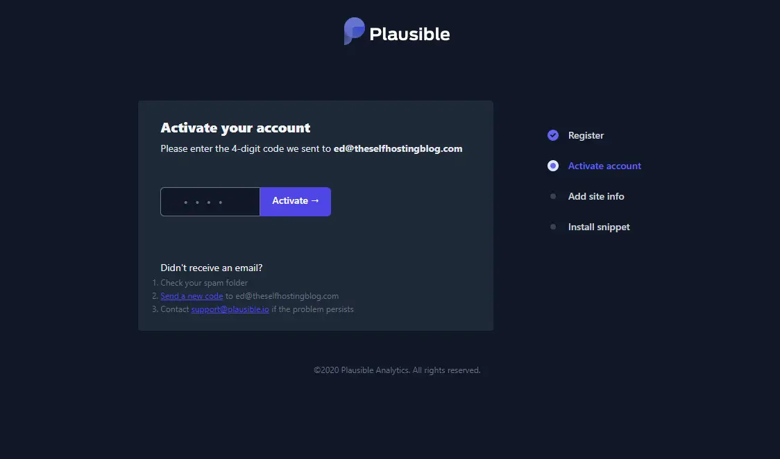 Plausible Activation screen 2